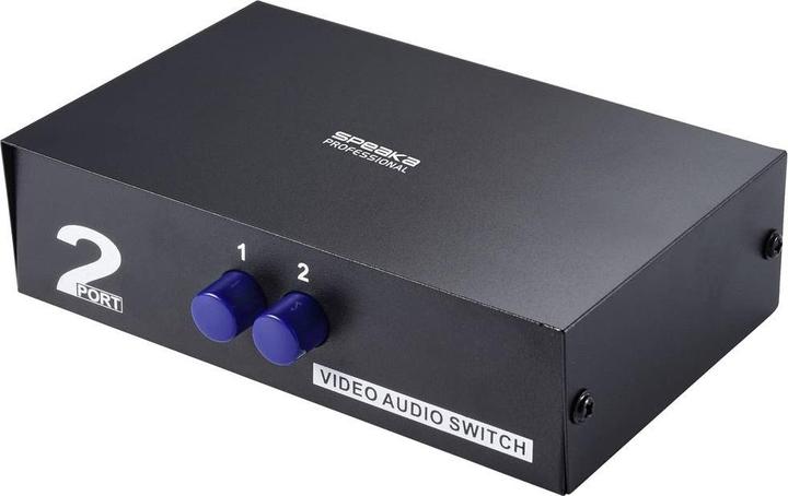 Produktbild SpeaKa Professional SP-11175216 2 Port Composite-Switch mit Audio-Ports