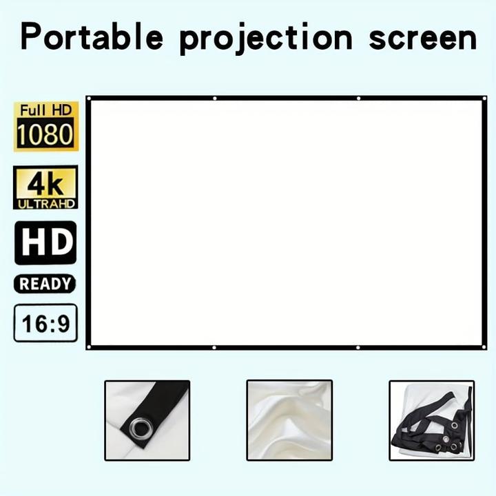 Image du produit PhoneLook Écran de projection double face 16:9 avec tissu doux facile à nettoyer et à repasser (120 pouces, 30 (120", 16:9)