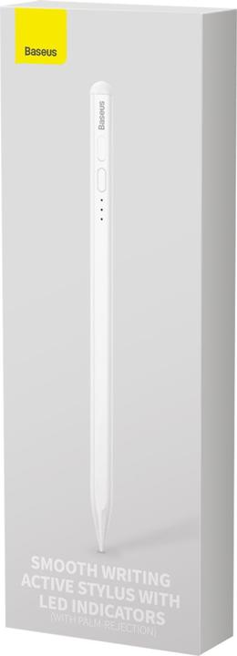 Image du produit Baseus Stylet actif à écriture fluide avec indicateurs LED (avec rejet de la paume) Blanc (Incluant : T