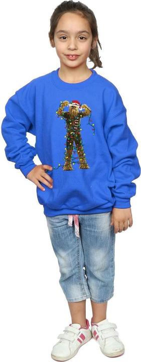 Actual product image Star Wars Girls Chewbacca Christmas Lights Sweatshirt (152, 158)