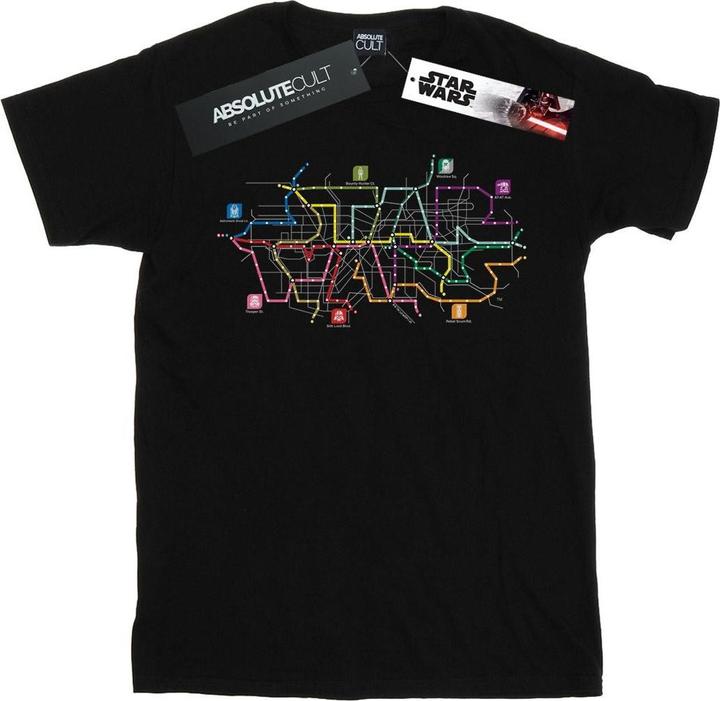 Immagine prodotto Star Wars Subway Map Logo Maglietta Uomo (L)
