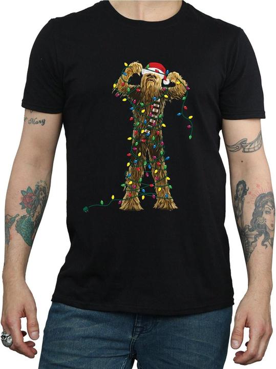 Immagine prodotto Star Wars Chewbacca Christmas Lights Maglietta Uomo (3XL)