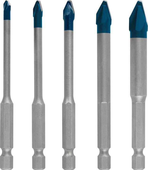 Actual product image Bosch Professional Zubehör EXPERT HEX-9 HardCeramic drill bit set, 4/5/6/8/10 mm, 5 pcs. (5 mm, 4 mm, 6 mm, 8 mm, 10 mm)