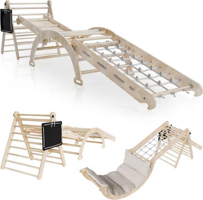 Actual product image Juskys Kletterdreieck Movario Vielseitiges Indoor-Klettergerüst