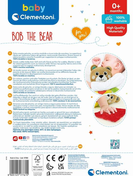 Immagine prodotto Clementoni Bambino - Peluche Bob l'orso (30 cm)