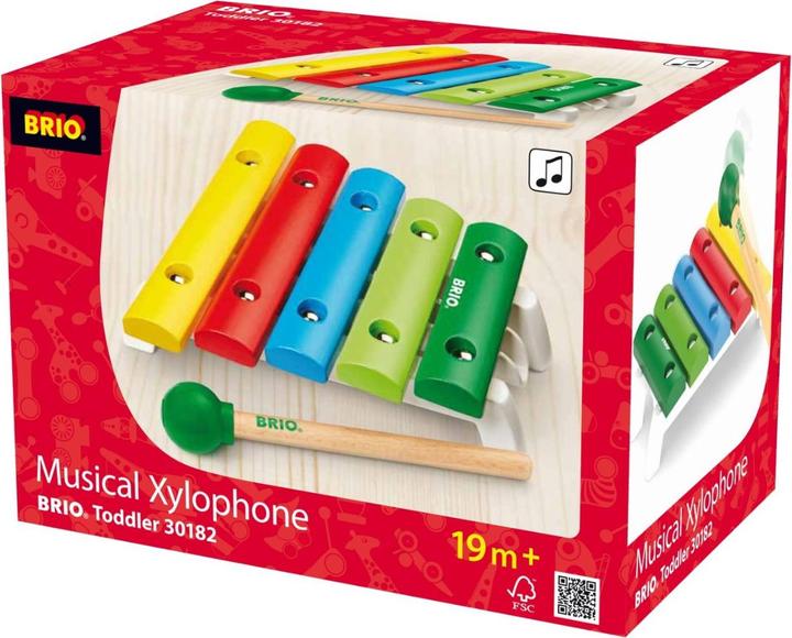 Actual product image Brio Wood musical instrument xylophone (German, French, Italian, English)