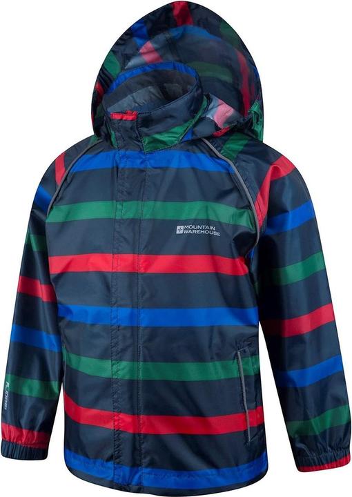 Actual product image Mountain Warehouse Childrens/Kids Contrast Striped Waterproof Jacket (104)