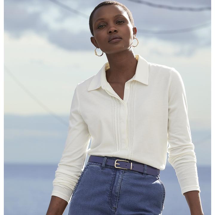 Actual product image Anne Weyburn Long sleeve polo shirt (44, 46)