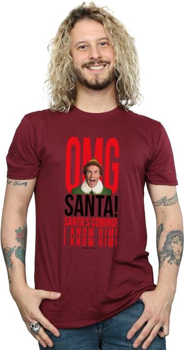 Actual product image Elf Mens OMG Santa I Know Him T-Shirt (XL)