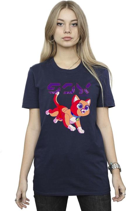 Actual product image Disney Womens/Ladies Lightyear Sox Digital Cute Cotton Boyfriend T-Shirt (XL)