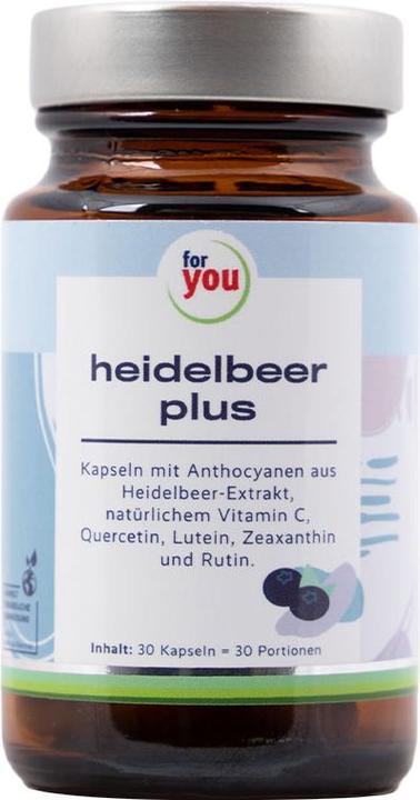 Produktbild For You heidelbeer plus (30 Stück, Kapseln)
