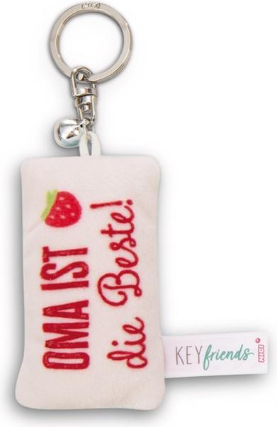 Produktbild Magni NICI Schlüsselanhänger Mini Plüschkissen Oma ist die Beste! mit Glöckchen 8cm