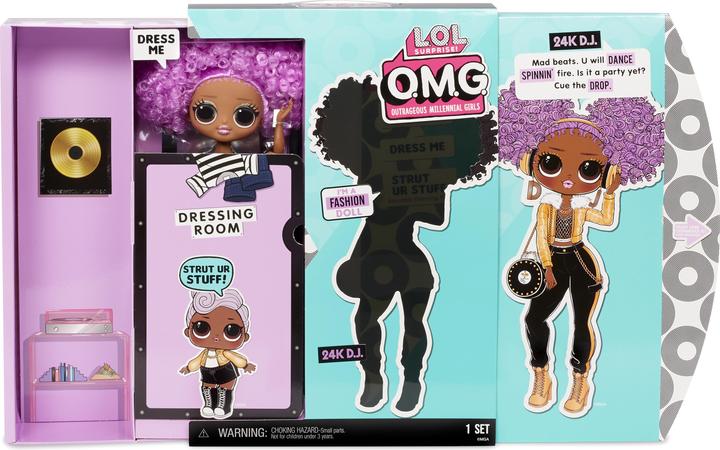 Actual product image MGA L.O.L. Surprise OMG 3.8 Doll 24K D.J.