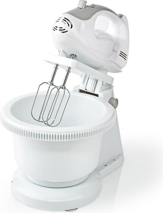 Produktbild Nedis Handmixer 200 W 5 Geschindigkeitsstufen Turbofunktion Turning Bowl / 2 Knethaken / 2 Schlägel (200 W)