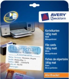 Immagine prodotto Avery Karteikarten (A4, 185 g/m², 200 x)