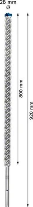Actual product image Bosch Professional Zubehör Expert SDS max-8X hammer drill, 28 x 800 x 920 mm (28 millimetres)