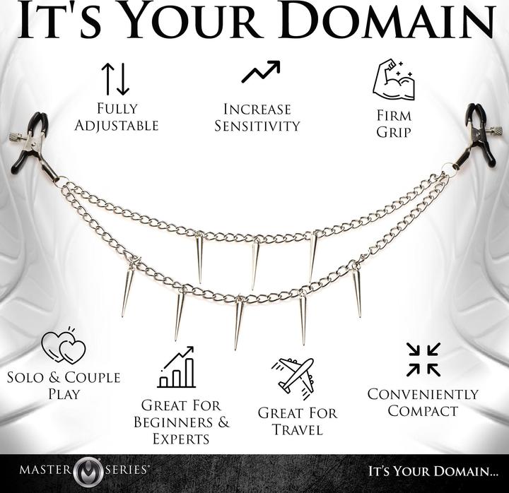 Actual product image Master Series Daggers - Double Chain Nipple Clamps