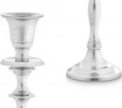 Actual product image Giftdecor medium silver candlestick 20cm (7.5 x 4.5 x 20 cm)