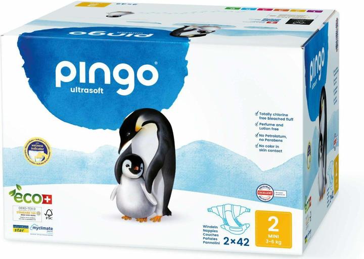 Pingo Couches écologiques (Taille 2, Pack, 84 pièce(s))
