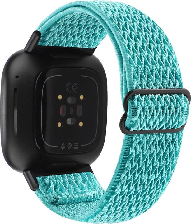 Image du produit Cover-Discount Fitbit Versa 4 / Sense 2 - Bracelet de remplacement en nylon bleu clair (Nylon)