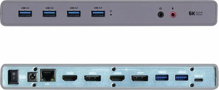 Actual product image i-tec USB 3.0 / USB-C Dual 4K Dock (USB-C, 6 Ports)