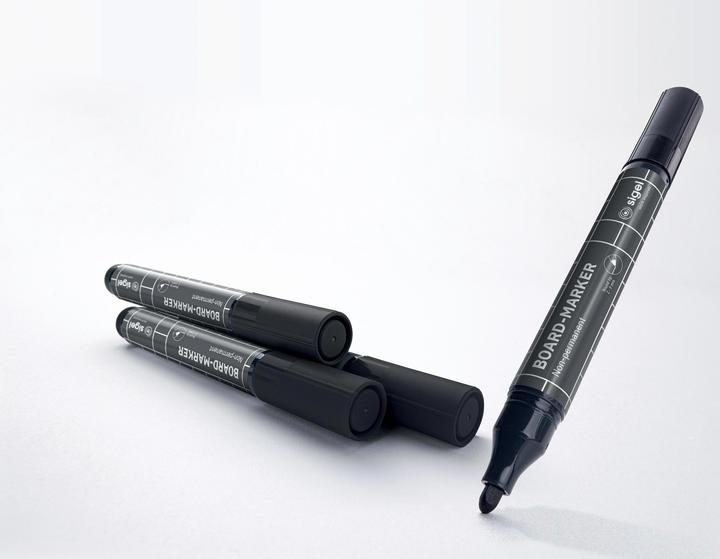 Actual product image Sigel Non-permanent marker 4 pieces, black (Black, 3 mm, 4 x)