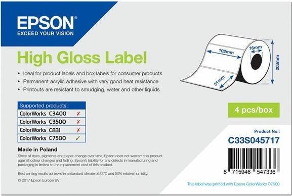 Epson HOOGGLANS GESTANST 102X51MM