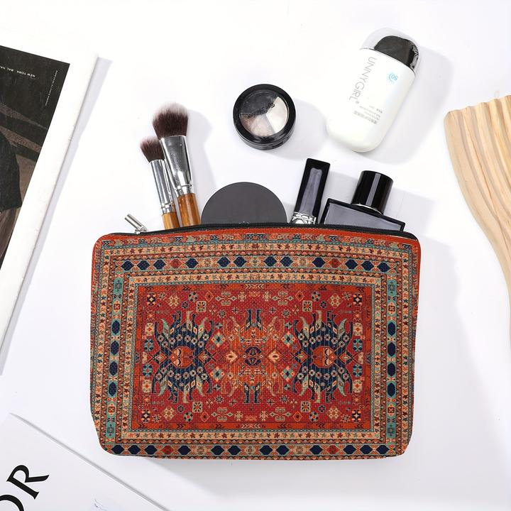 Immagine prodotto Only-Bags.Store Bohemian Persian Print Cosmetic Pouch| Haltbar, leicht, wasserdicht Polyester Make-up Tasche mit