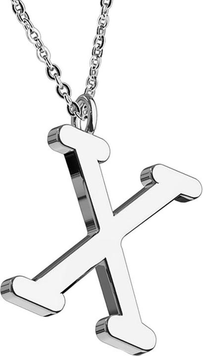 Image du produit Star Piercing Chaîne argent pendentif lettre X (sans laiton, Acier chirurgical 316L)