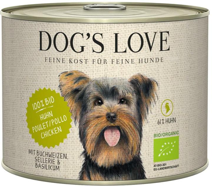 Actual product image Dog's love Chicken, buckwheat, celery & basil (Adult, 1 pcs., 200 g)