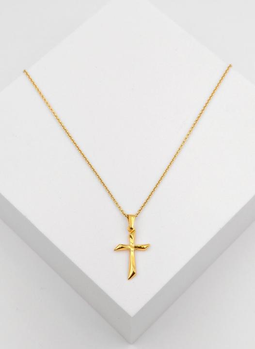 Produktbild Muau Pendant cross yellow gold 750, 25x13mm (750/18K Gelbgold)