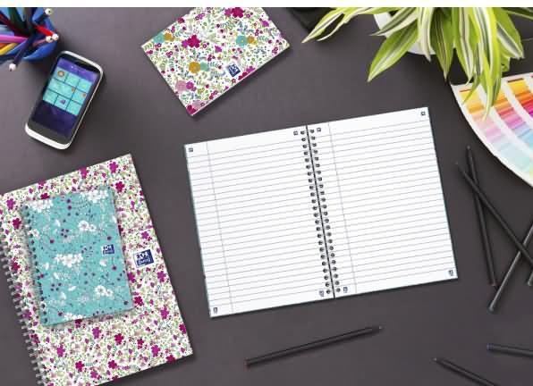 Produktbild Oxford FORME FLORAL - Spiralbuch (B5, Liniert, Harter Einband)