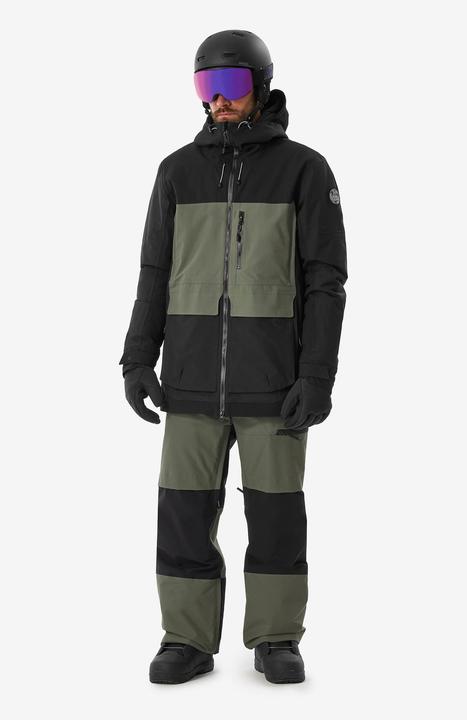 Actual product image Dreamscape Snowboard jacket men's ski jacket - SNB 500 Ziprotect khaki/black (M)