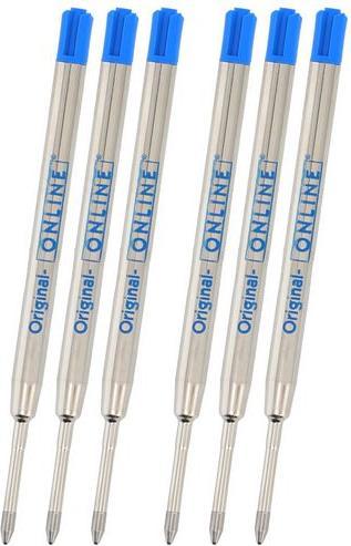 Produktbild Online Kugelschreibermine 70038 6 Stück Blau (Nachfülleinheit, Blau, 0.60 mm)