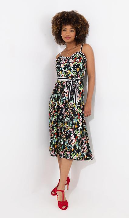 Produktbild Joe Browns Tropical Print Tie Waist Contrast Strap Knee-Length Dress (16)