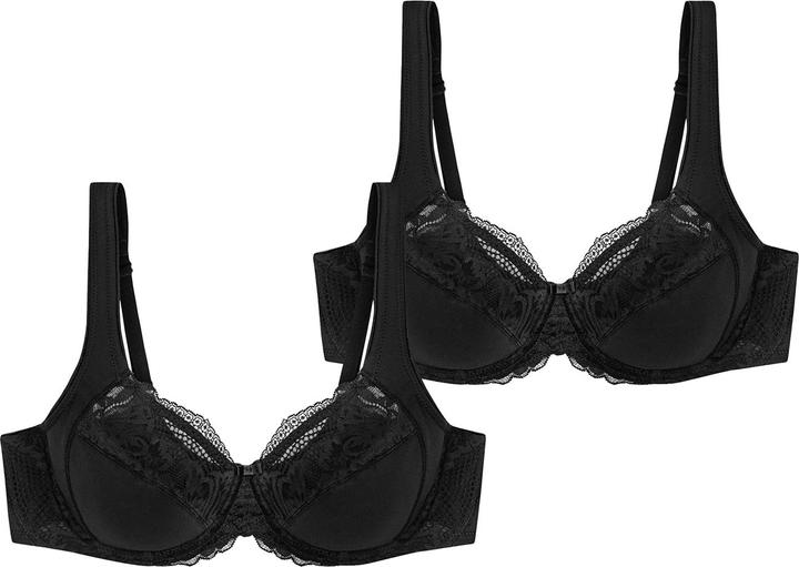 Actual product image Triumph Modern Lace+Cotton underwired bra (75 F, pack of 2)