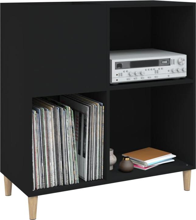 Produktbild VidaXL Plattenschrank Schwarz 84,5x38x89 cm Holzwerkstoff