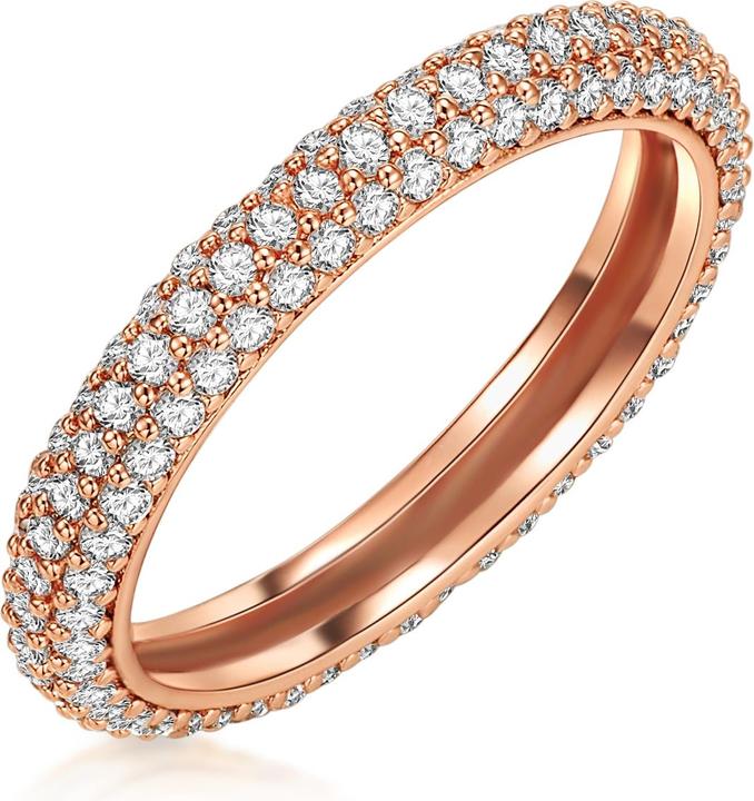 Lulu & Jane Damen Messing Zirkonia roségold - 29697