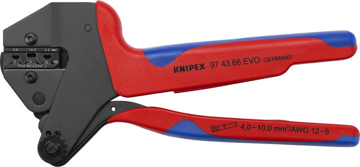 Image du produit Knipex Pince? sertir 97 43 66 EVO (rouge/bleu, pour connecteur solaire EVO 2) (200 mm)