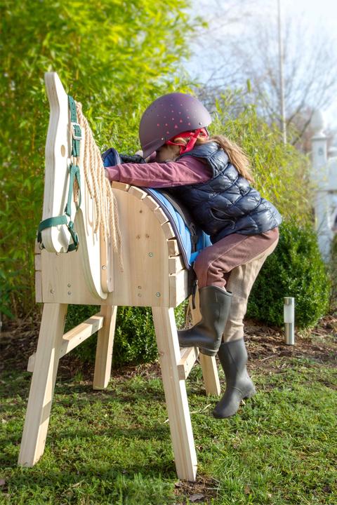 Actual product image small foot Wooden horse
