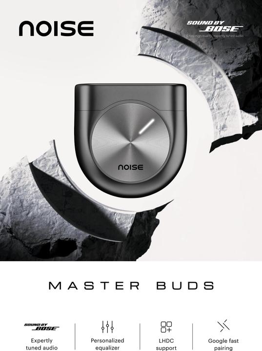 Image du produit Noise Master Buds Truly Wireless Earbuds ANC Onyx Black (44 h, Sans fil)