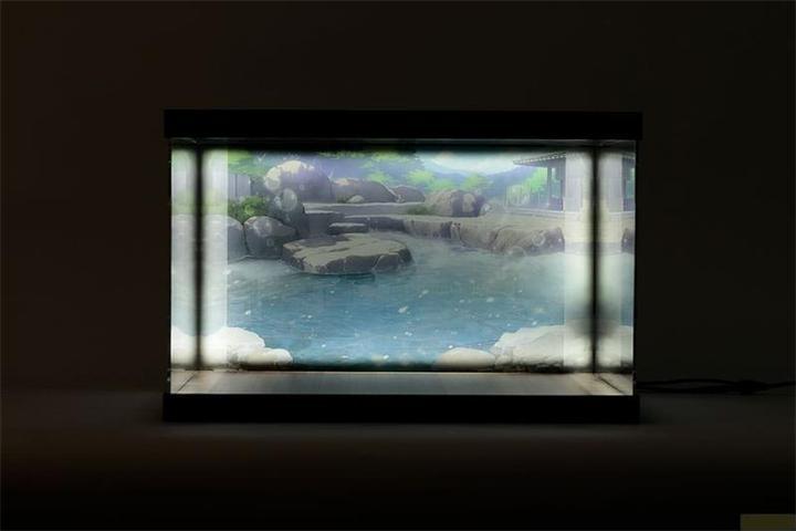 Actual product image Mimeyoi Azur Lane acrylic display case with lighting for Kashino Hot Springs Relaxation figure