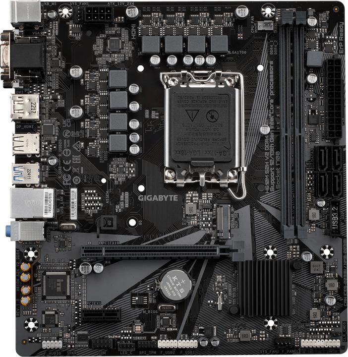Actual product image Gigabyte MB S2H V2 DDR4 H610,S1700,mATX,Intel (LGA 1700, Intel H610 Express, mATX)