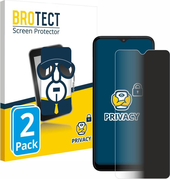 Produktbild BROTECT Sichtschutzfolie Anti-Spy Privacy Folie Blaulicht-Schutz (2 Stück, Motorola Moto G10 Power)