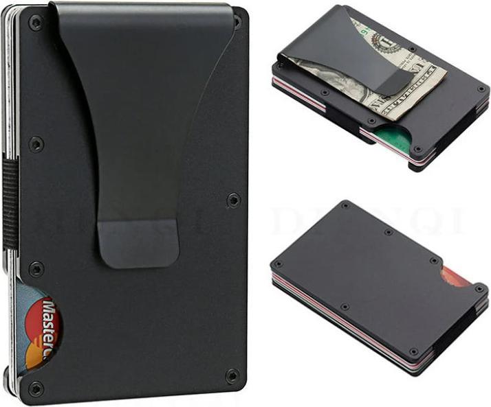 Produktbild Only-Bags.Store Schlanke Brieftasche Vordertasche RFID-Blockierung Minimalistische Brieftasche Metall Brieftasche