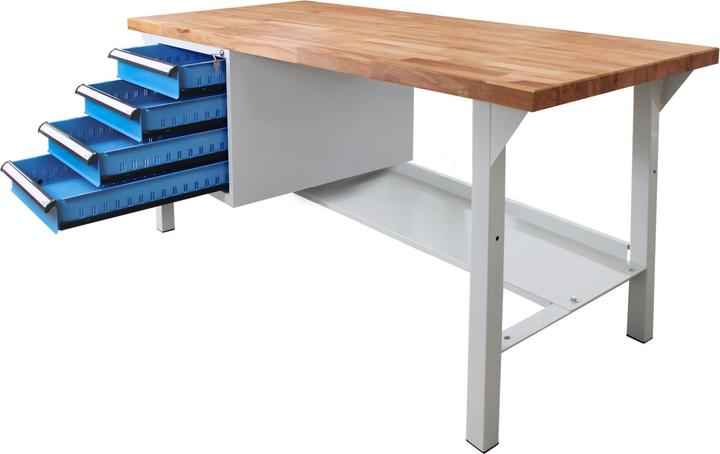 Produktbild ADB Werkbank Werktisch PROFI 4 Schubladen 1500mm (150 cm, 75 cm)