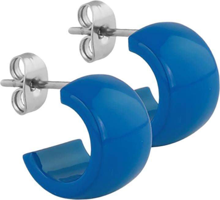 Produktbild Star Piercing Ohrstecker blau rund abgerundet 9x14 (ohne Messing, Chirurgenstahl 316L)