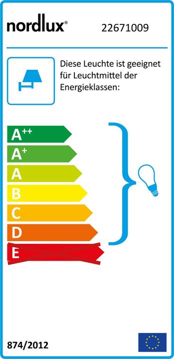 Label énergétique Nordlux Luxembourg (E27, IP54)