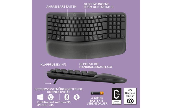 Image du produit Logitech Wave Keys (CH, Sans fil)