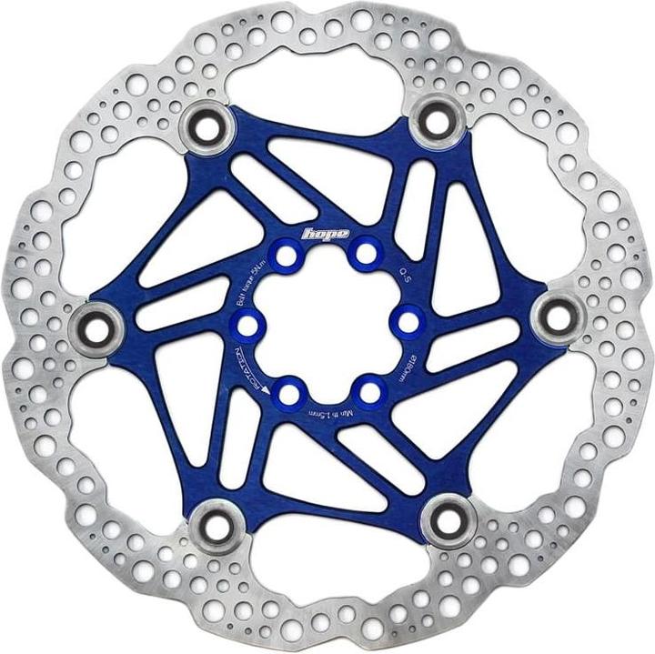 Actual product image Hope Floating Disc Brake Disc - blue (180 mm)